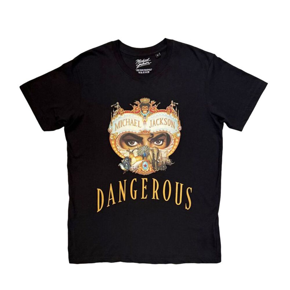 Michael Jackson Unisex Adult Dangerous World Tour Back Print T-Shirt / Black